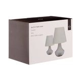 Grey Ceramic Table Lamps - Set Of 2