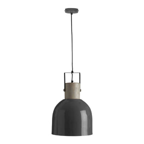 Stockholm Mild Steel And Grey Pendant Light