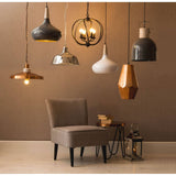 Stockholm Mild Steel And Grey Pendant Light