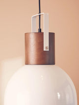 Mild Steel And White Pendant Light