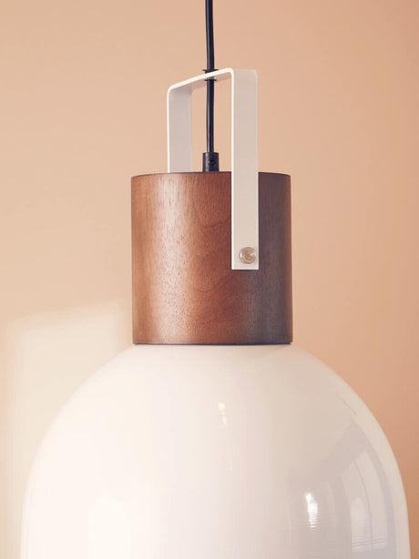 Mild Steel And White Pendant Light