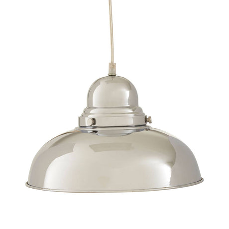 Jasper Bowl Shaped Pendant Light With Chrome Finish