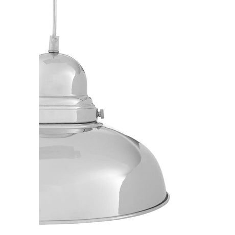 Jasper Bowl Shaped Pendant Light With Chrome Finish