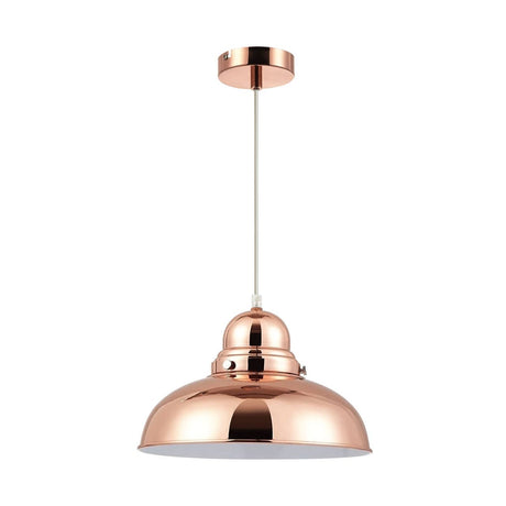 Jasper Bell Shaped Pendant Light With Copper Finish