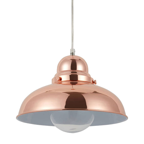 Jasper Bell Shaped Pendant Light With Copper Finish