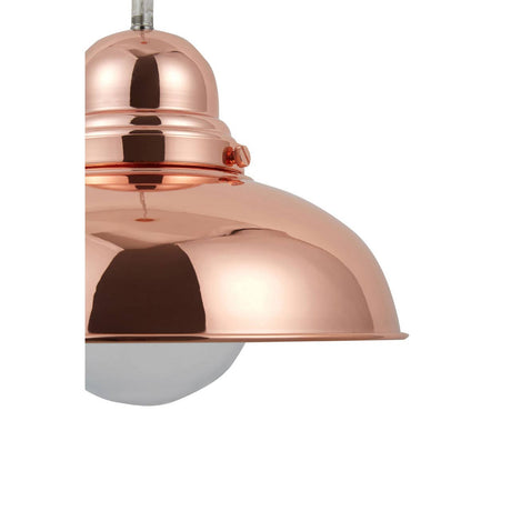 Jasper Bell Shaped Pendant Light With Copper Finish