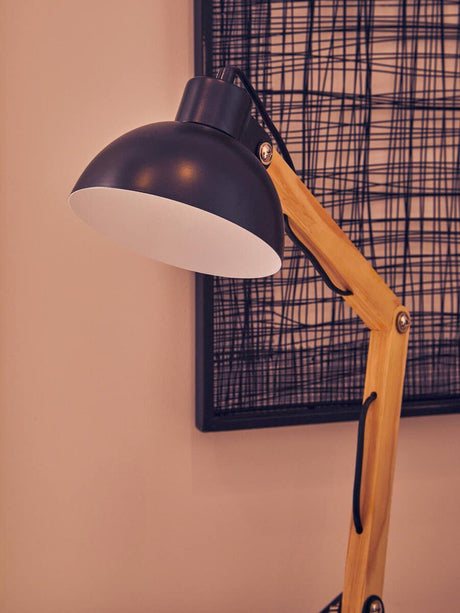 Blake Black Wood Table Lamp