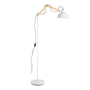Blair White Wood / Metal Floor Lamp