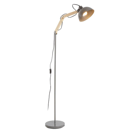 Blair Grey Wood / Metal Floor Lamp