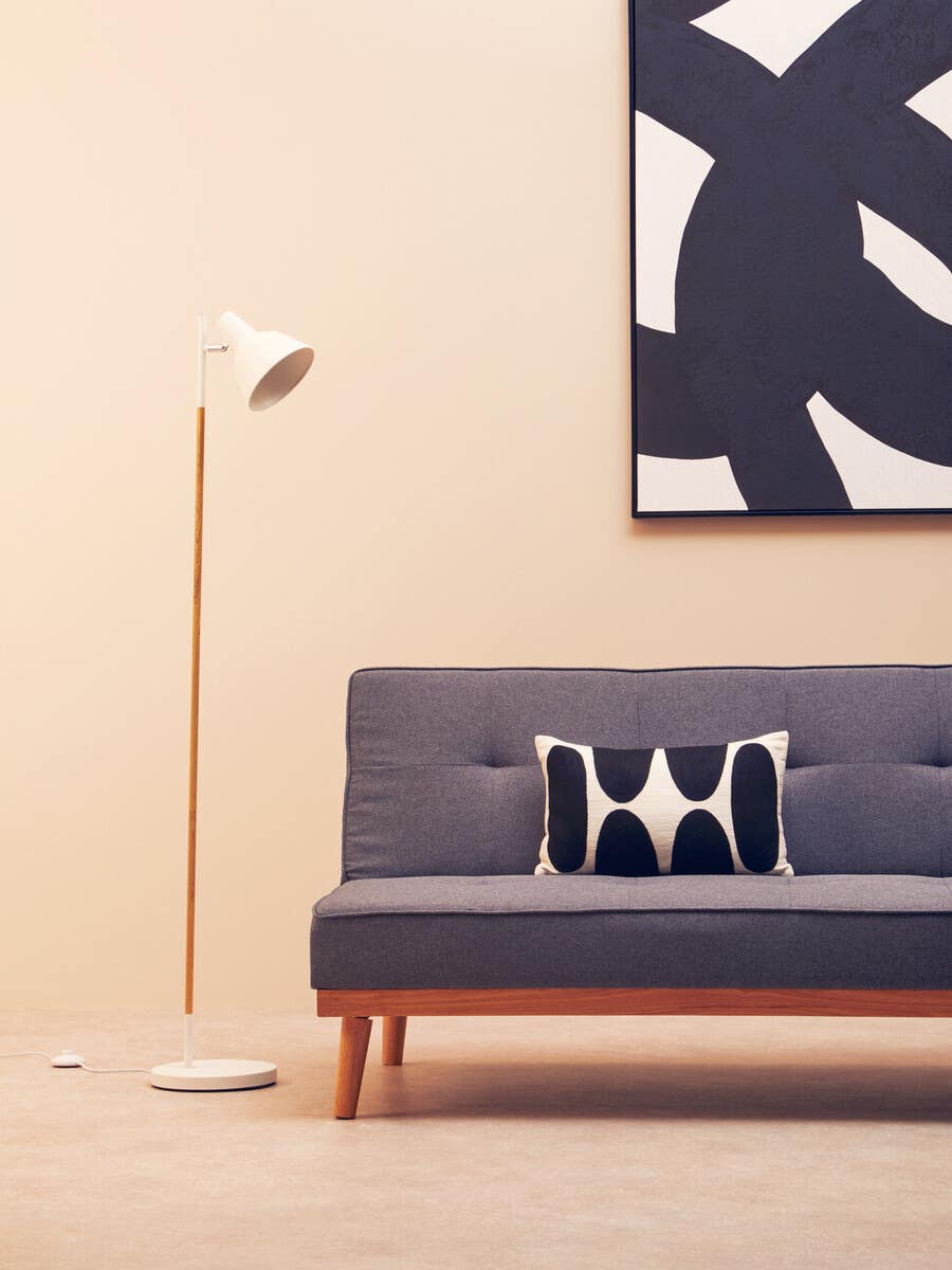 Bryant White Wood / Metal Floor Lamp