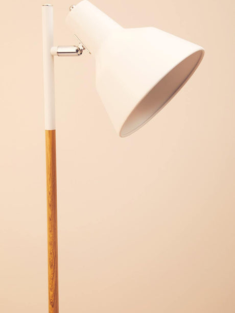 Bryant White Wood / Metal Floor Lamp