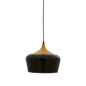 Blayne Black Metal / Wood Pendant Light