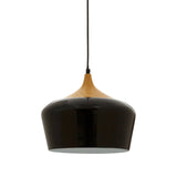 Blayne Black Metal / Wood Pendant Light