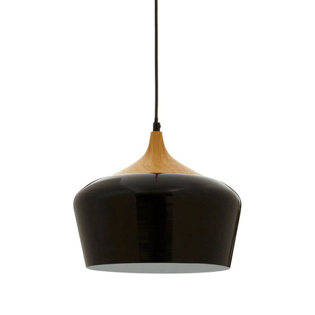 Blayne Black Metal / Wood Pendant Light