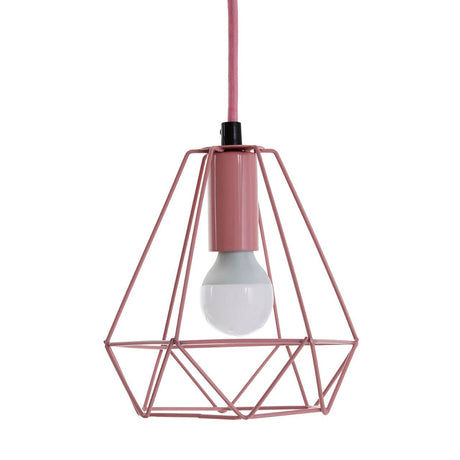 Beli Pink Metal Wire Pendant Light