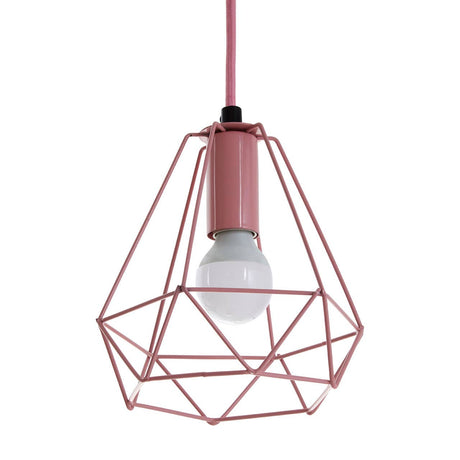 Beli Pink Metal Wire Pendant Light