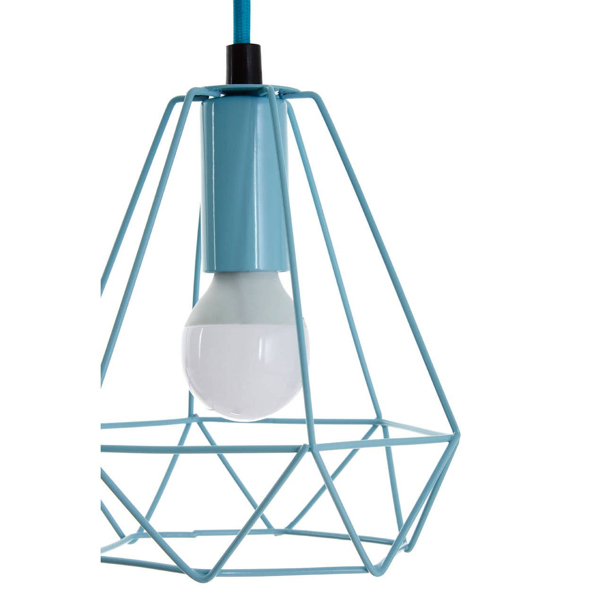 Beli Blue Metal Wire Pendant Light