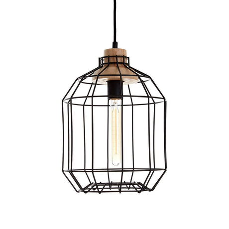 Beacan Black Metal Wire Pendant Light