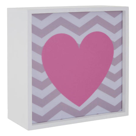 Pink Heart Led Light Box
