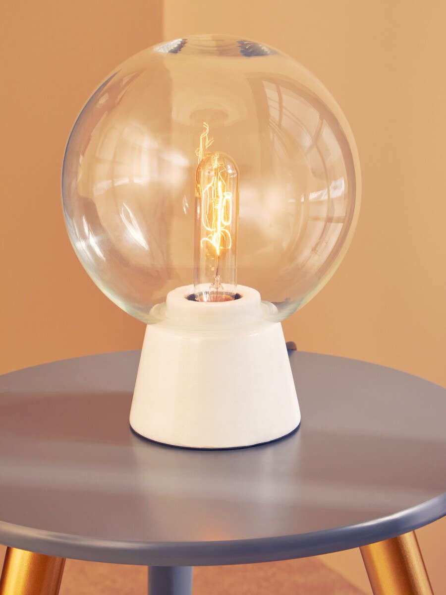 Lamonte Globe Lamp With White Marble Base