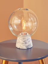 Lamonte Globe Lamp With Grey Marble Base