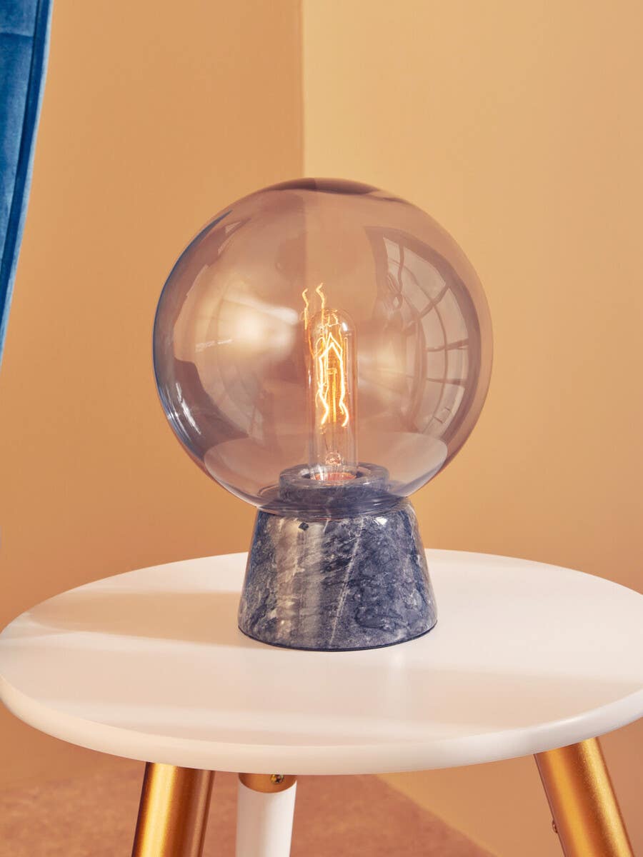 Lamonte Globe Lamp With Black Marble Base