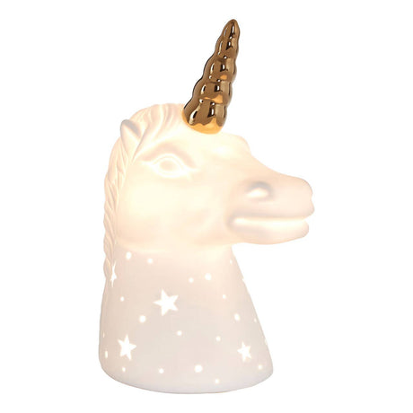 Kids Unicorn With Gold Horn Night Light