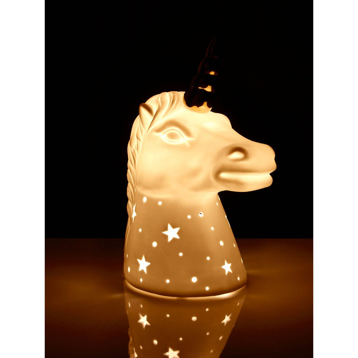 Kids Unicorn With Gold Horn Night Light