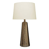 Spiridon Antique Brass Finish Table Lamp with Cream Shade