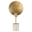 Metal Task Lamp With White Marble Block Base