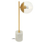 Revive Gold Finish Metal Table Lamp with White Marble Base