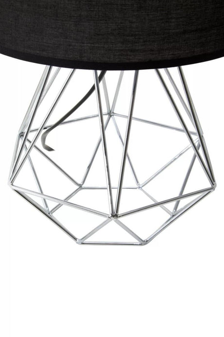 Wyra Black And Chrome Finish Table light
