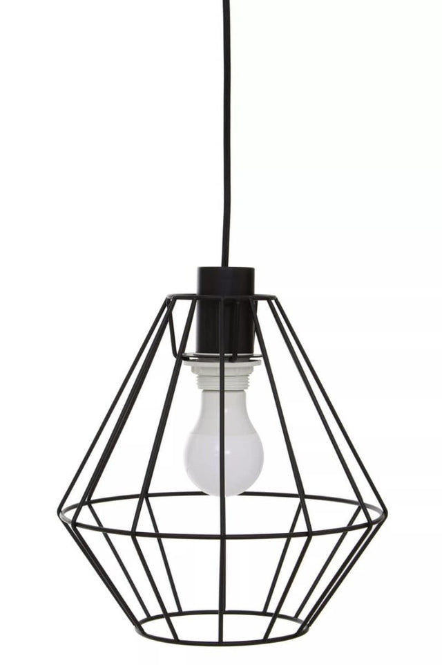 Wyra Black Cage Pendant Light