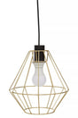 Wyra Champagne Gold Cage Pendant Light