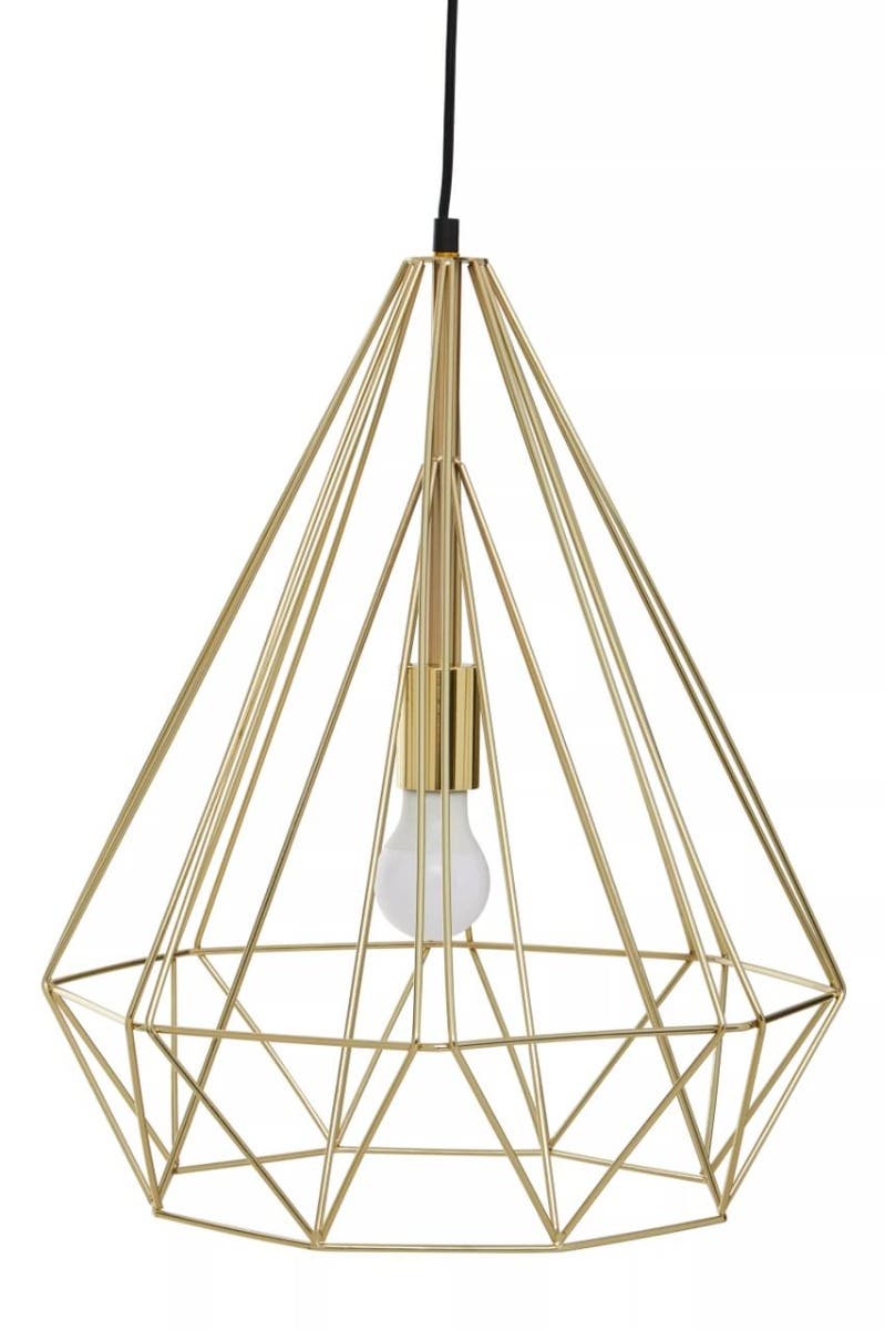 Wyra Champagne Gold Conical Pendant light