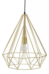 Wyra Champagne Gold Conical Pendant light