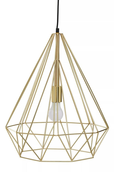Wyra Champagne Gold Conical Pendant light