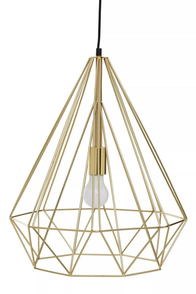 Wyra Champagne Gold Conical Pendant light