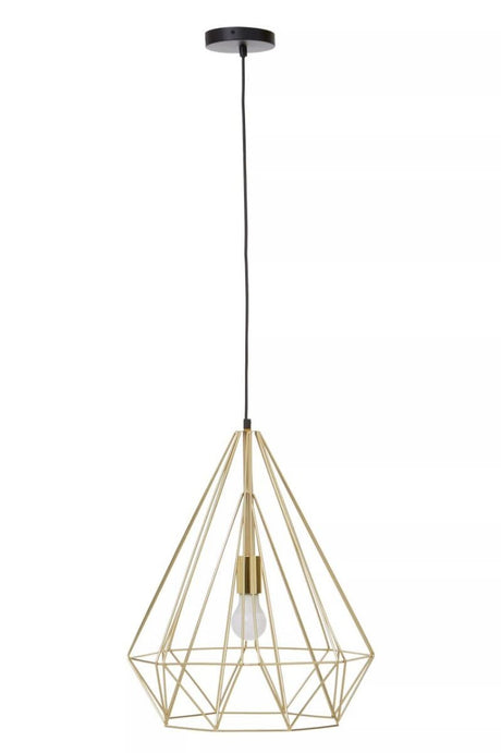 Wyra Champagne Gold Conical Pendant light