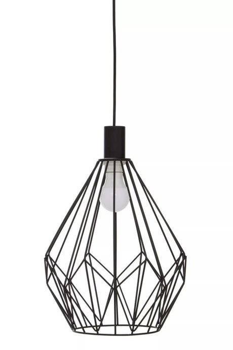 Wyra Black Gold Frame Pendant light