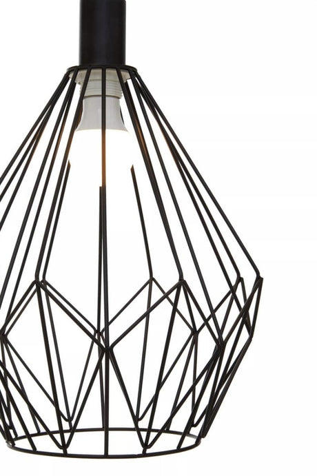 Wyra Black Gold Frame Pendant light