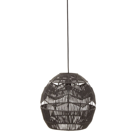 Jaya Black Paper Rope Pendant Lamp