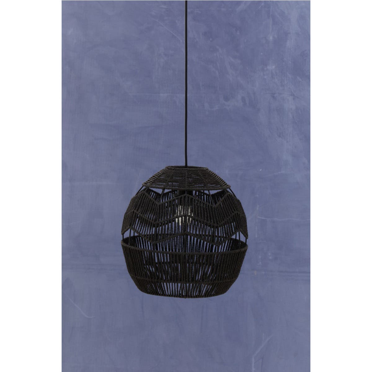 Jaya Black Paper Rope Pendant Lamp