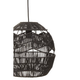 Jaya Black Paper Rope Pendant Lamp