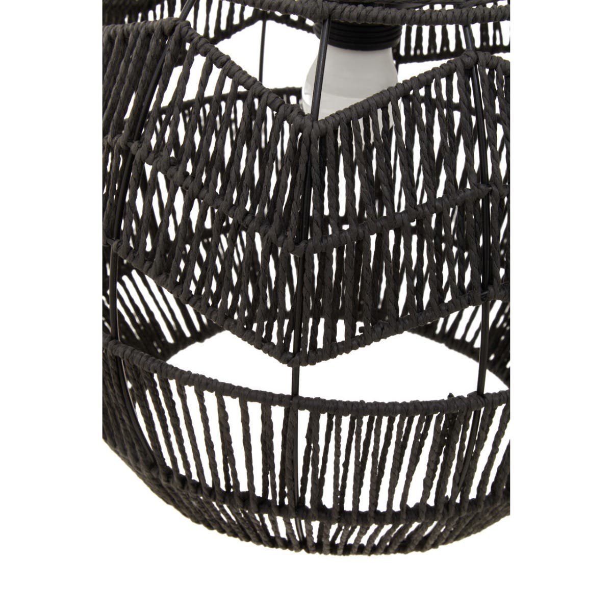 Jaya Black Paper Rope Pendant Lamp