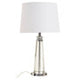Helvetia Clear Crystal Table Lamp With Chrome Base