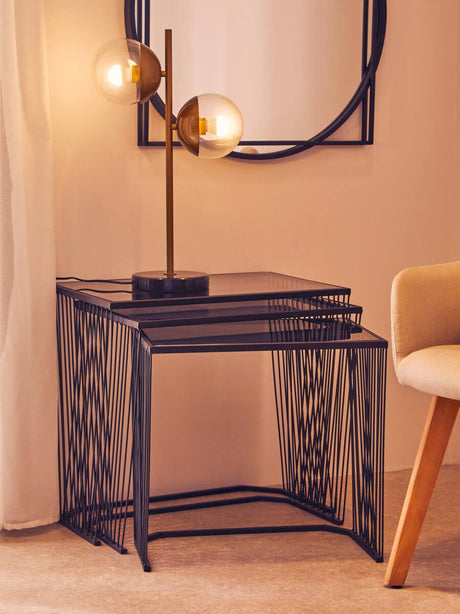 Revive Large Table Lamp with Black Marble Base