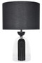 Sellis Clear Glass and Black Metal Table Lamp