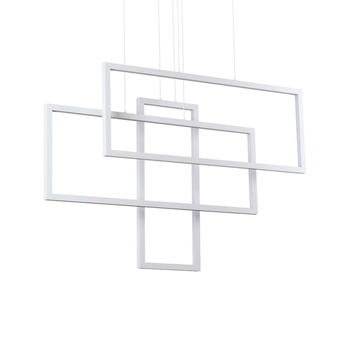 White Rectangular Copper Pendant Light