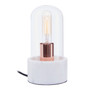 Lamonte White Marble Base EU Plug Bell Lamp